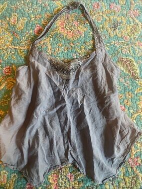 American Eagle Outfitters Y2K Gray sequin Halter